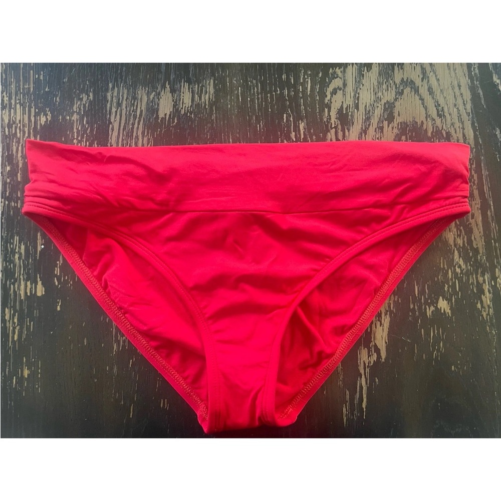 La Blanca Red Bikini Bottom Ruched NWT